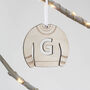Personalised Christmas Jumper Wooden Tree Decoration, thumbnail 1 of 3