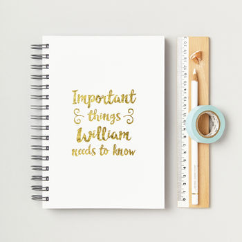 'important Things' Secret Messages Foiled Notebook By Martha Brook ...