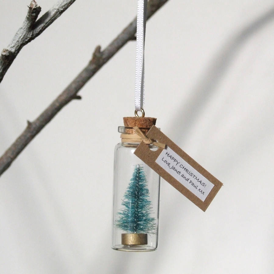 Personalised Miniature Christmas Tree Decoration