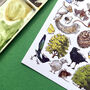 Town Wildlife Of Britain Watercolour Postcard, thumbnail 11 of 11