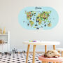 Personalised Animal World Map Wall Sticker For Kids, thumbnail 2 of 3