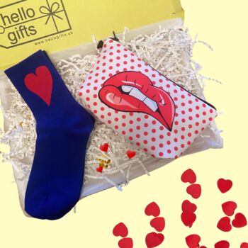 We Love Popart Makeup Bag And Socks Letterbox Gift, 2 of 7
