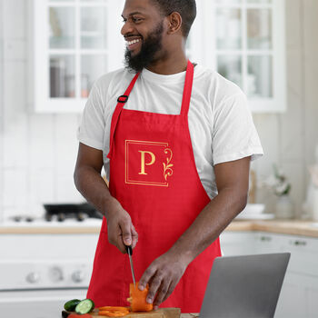 Personalised Initial Cotton Apron, 3 of 12