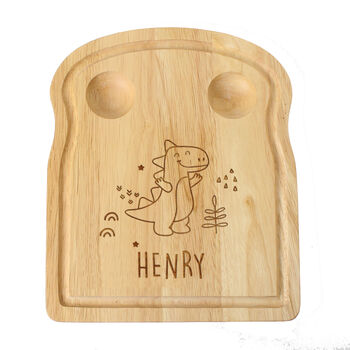 Personalised Dinosaur Egg And Toast Board, 4 of 5