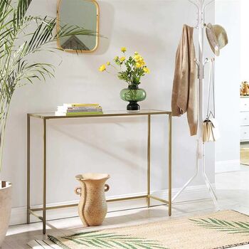 Modern Tempered Glass Console Table, 3 of 7