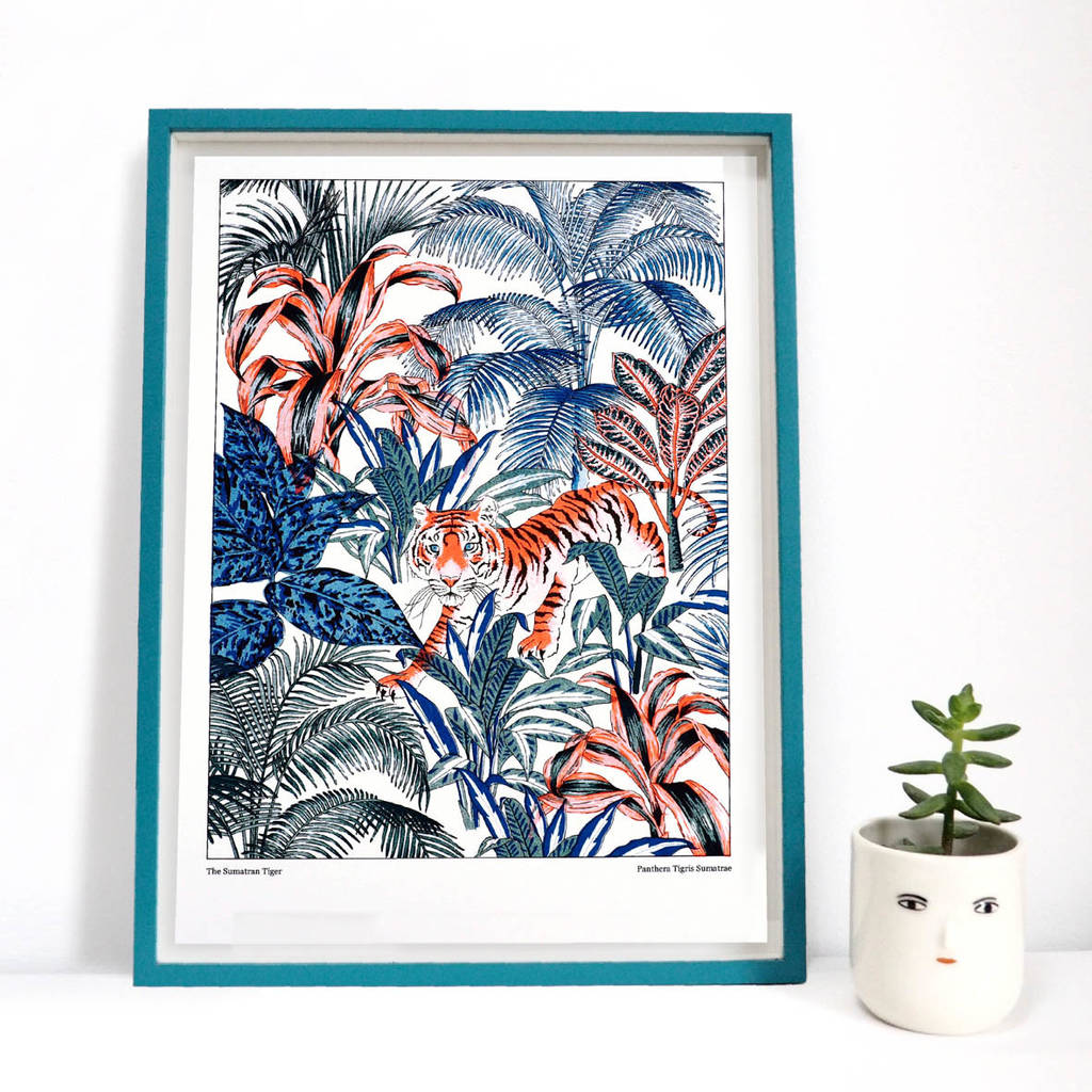 A4 Tiger Art Print By Jacqueline Colley | notonthehighstreet.com