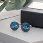 Stylish Hand Painted Bicycle Cufflinks, thumbnail 5 of 6