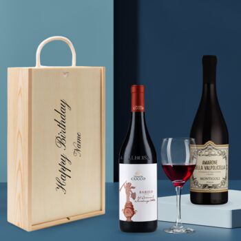 Personalised Amarone And Barolo Red Wine Gift Set, 2 of 6