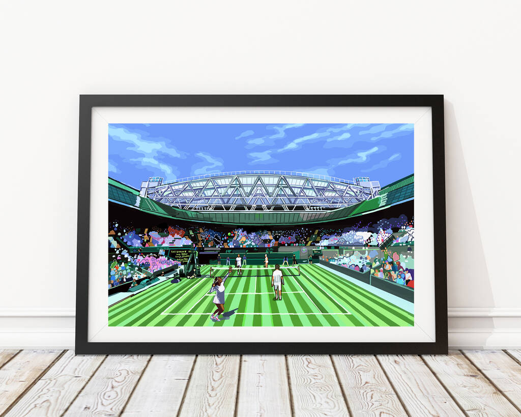 Wimbledon Tennis Illustration Art Print By Tomartacus