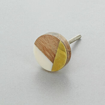Three Tone Wood, Resin And Gold Handles And Knobs, 6 of 6