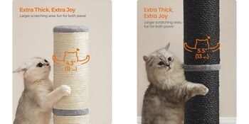 Cat Scratching Post With Spring Pompom And Sisal Pole, 3 of 8