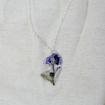 Forget Me Not Sterling Silver Necklace, 2 of 2