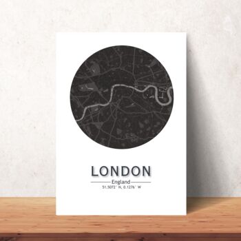 Personalised Map City Poster Set Of Three, 5 of 6