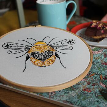 Whimsical Bumblebee Embroidery Kit, 8 of 12
