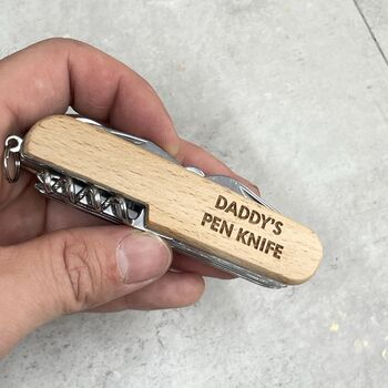Personalised Wooden Pen Knife And Multi Tool, 4 of 5