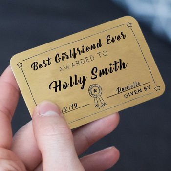 Personalised Best Girlfriend Ever Purse Card, 3 of 8