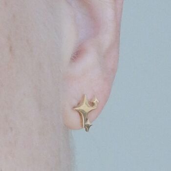 60th Birthday Star Earrings In Colours: Gold, Silver, Rose Gold, 12 of 12
