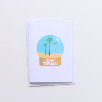 Tropical Christmas Globe Greeting Card, 2 of 3