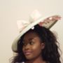 Oversized Brim Style Headpiece With Pink Petals, thumbnail 4 of 5