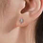 Sterling Silver Tiny Starburst Stud Earrings, thumbnail 9 of 11