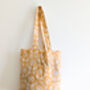 Slim Block Print Tote Bags, Fair Trade Reusable Shopping Bags Handmade In India, thumbnail 2 of 6