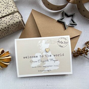 New Baby Unisex Personalised Card, 2 of 6