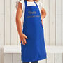 Personalised Santa's Helper Kids Blue Waterproof Apron, thumbnail 5 of 11