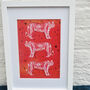 A5 Recycled Red Tiger Art Print, thumbnail 1 of 5