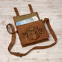 Personalised Small Vintage Style Leather Satchel, thumbnail 4 of 10