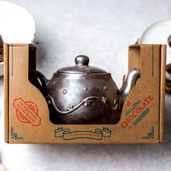 Realistic Full Size Hand Made Chocolate Teapot Gift Box, 2 of 5