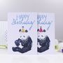 Happy Birthday Panda Party Hat Card, thumbnail 2 of 8