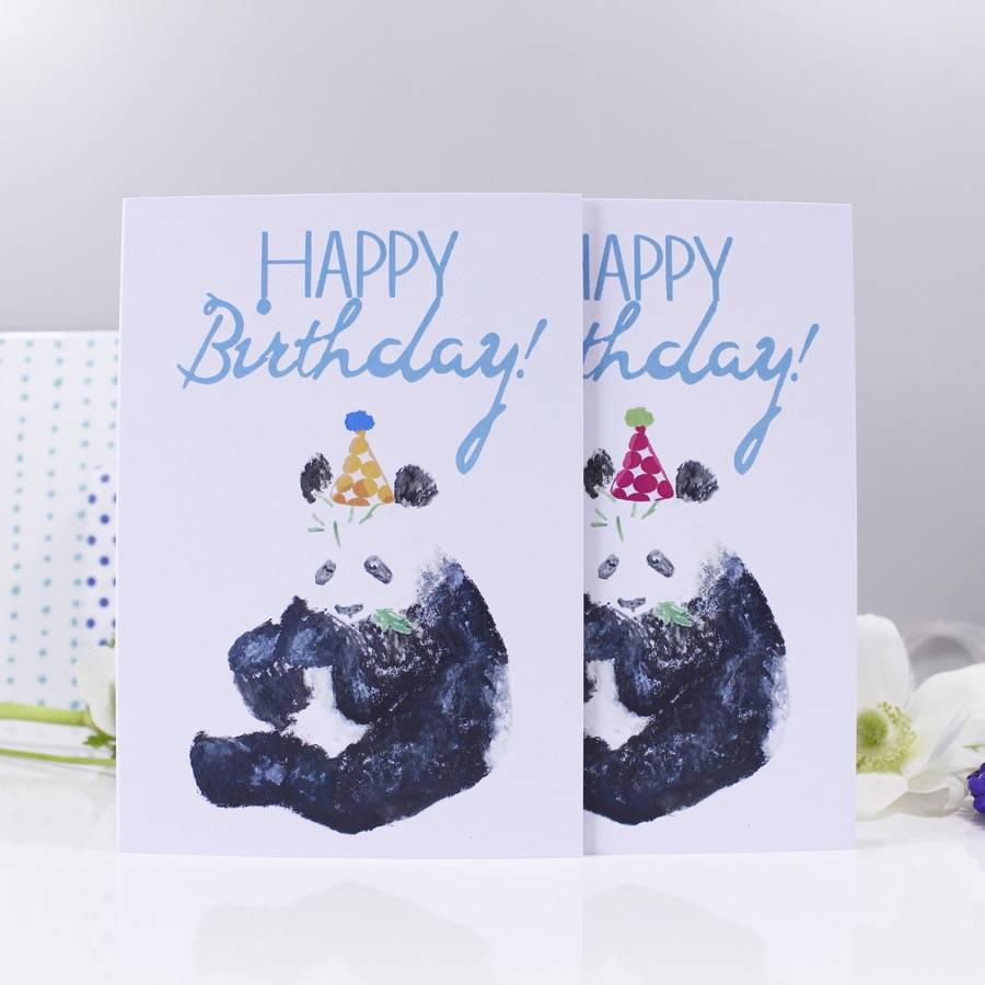 Happy Birthday Panda Party Hat Card By Olivia Morgan Ltd |  
