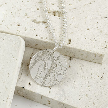 Custom Street Map Recycled Silver Necklace, 6 of 12