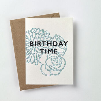 'Birthday Time' Letterpress Card, 2 of 3
