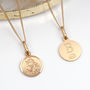 Personalised 9ct Gold Mini St Christopher And Chain, thumbnail 1 of 5