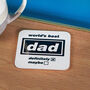 Funny Best Dad Oasis Coaster, thumbnail 3 of 3