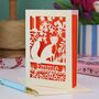Personalised Papercut Fox Birthday Card, thumbnail 1 of 10