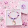 Personalised Unicorn Jewellery Bracelet Gift For Girls, thumbnail 1 of 12