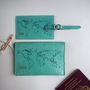 Leather Luggage Tag And Passport Cover Set Personalised, thumbnail 2 of 8