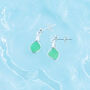 Cornish Sea Glass Stud Earrings Green, thumbnail 3 of 5