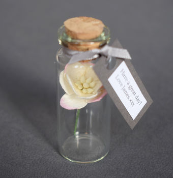 Tiny Bottle Of Blossom With Personalised Message, 7 of 10