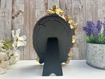 Gold Oval Floral Photo Frame With Butterfly Detail 15 X 10cm, 7 of 7
