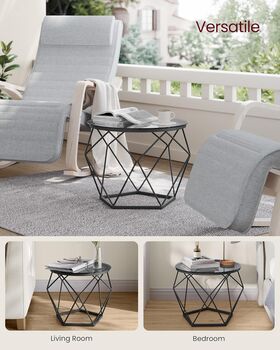 Set Of Two Round Coffee Tables Modern Style Side Tables, 3 of 7