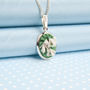 Hand Painted Snowdrop Pendant Necklace, thumbnail 3 of 7