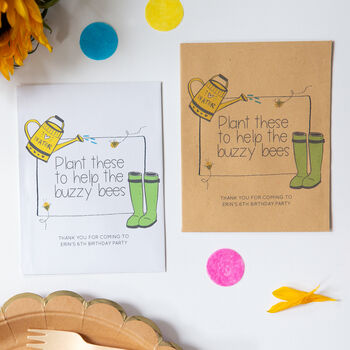 10 ‘Plant These’ Personalised Seed Packet Party Favours, 2 of 6