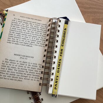 'Party Games For Children' Upcycled Notebook, 5 of 5