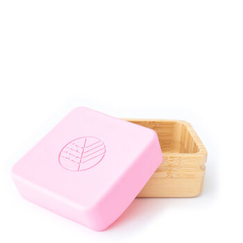 Bamboo Snack Pots Pink And Grey, 2 of 3
