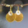 Mixed Metal Silver And Gold Disc Earrings, thumbnail 8 of 11