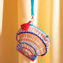 Embroidered Coral Shell Bag, thumbnail 2 of 6