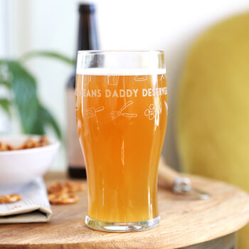 Personalised 'All That Gardening' Pint Glass, 6 of 8